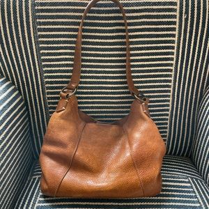 Broken in soft leather purse - Camel/Tan